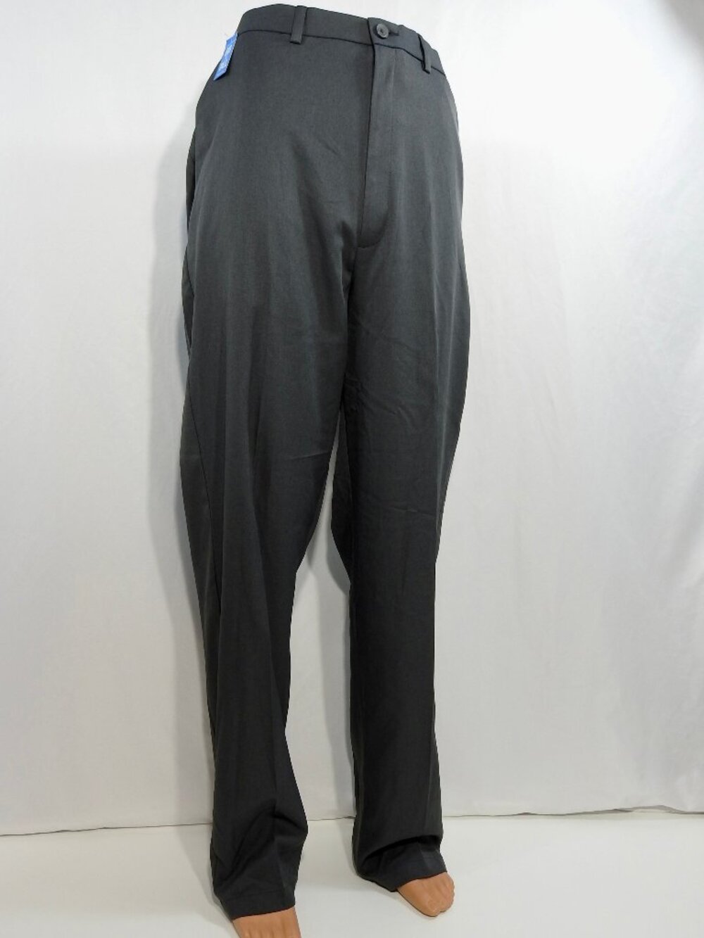 Haggar 38x36(34.25) Cool 18 Pro Classic Fit Comfort Big & Tall Grey Mens Pants